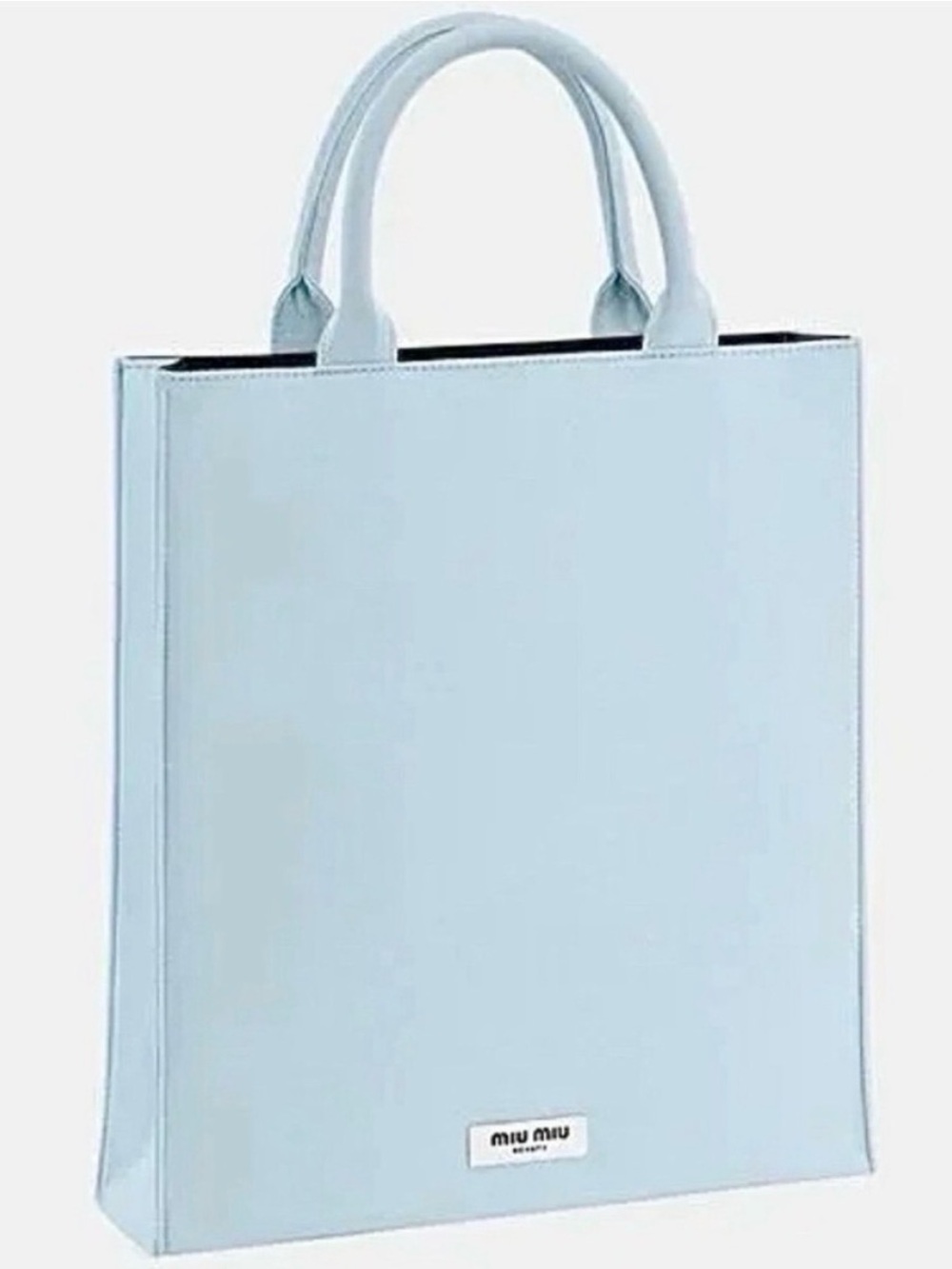 Miu Miu Light Blue Beauty Tote
